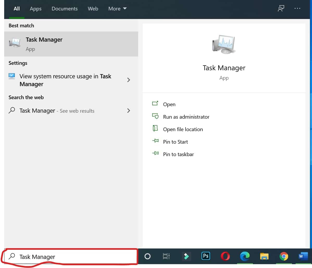 Check Drive type using Task Manager