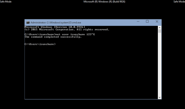Windows 10 Change Password Using Command Line