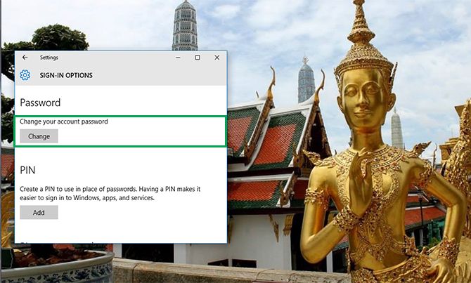 How to Change Password in Windows 10