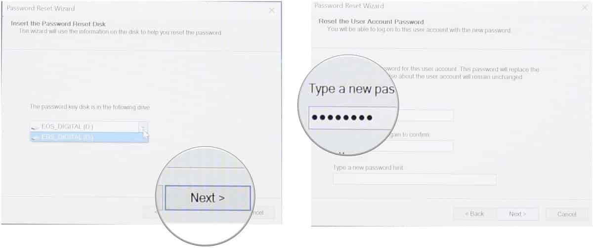 How to use a password reset disk on Windows 10